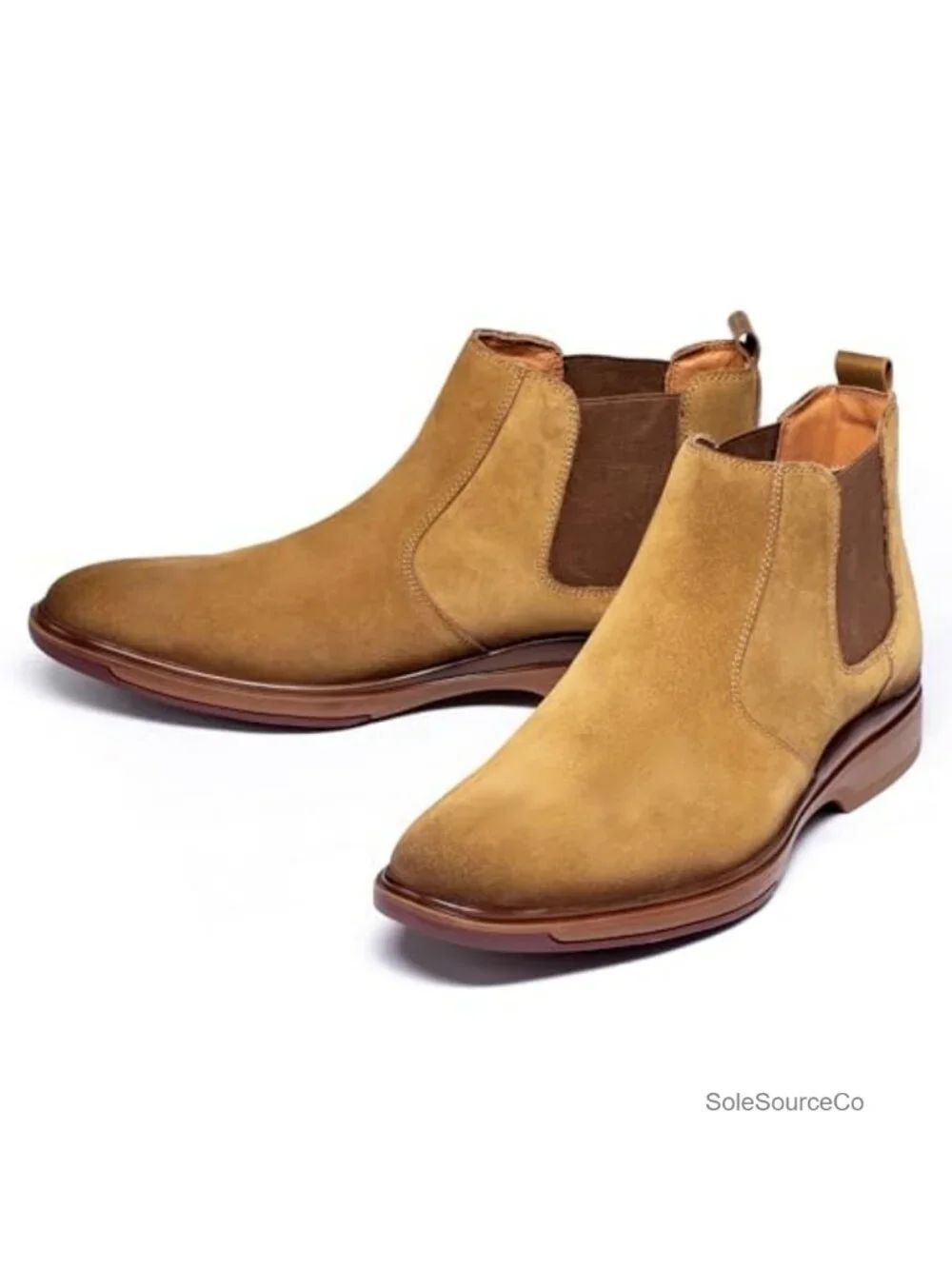 Men's Chelsea Boots Suede Leather Slip-on Ankle Boots